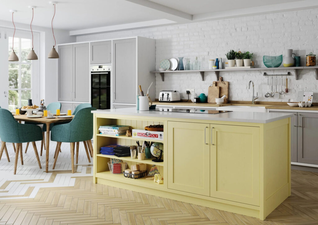 Aldana Dust Grey Pale Yellow Brilliant White Modern Contemporary Kitchen Uform copy
