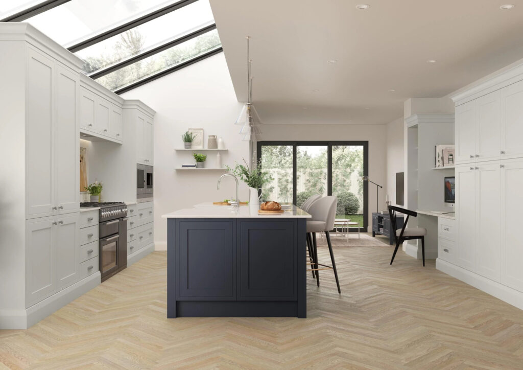 ellesmere slate blue light grey classic traditional kitchen uform